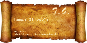 Tompa Olivér névjegykártya