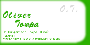 oliver tompa business card